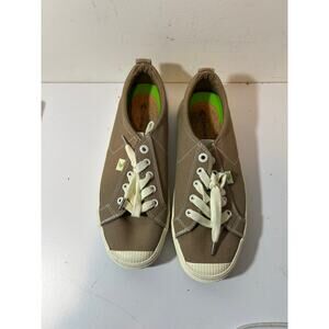 Carium Womens OCA Low Burnt Sand Canvas Contrast Thread Sneaker Size 9